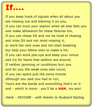 If you keep track of signals when all about you are missing out and blaming it on you,